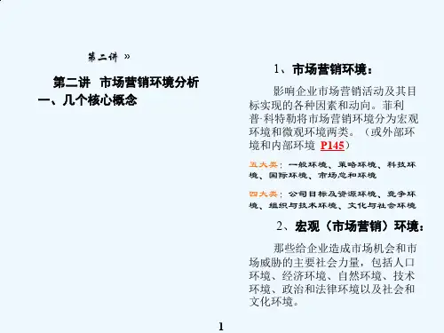 市场营销环境及市场调查分析概述