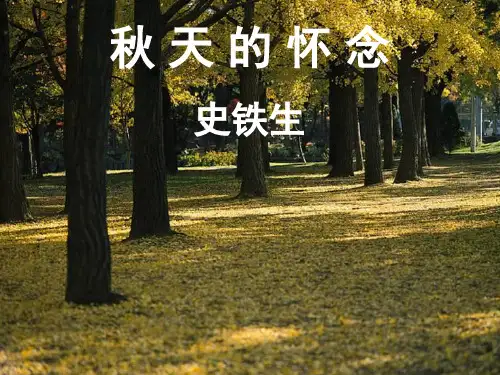 七年级上册语文第5课《秋天的怀念》 史铁生