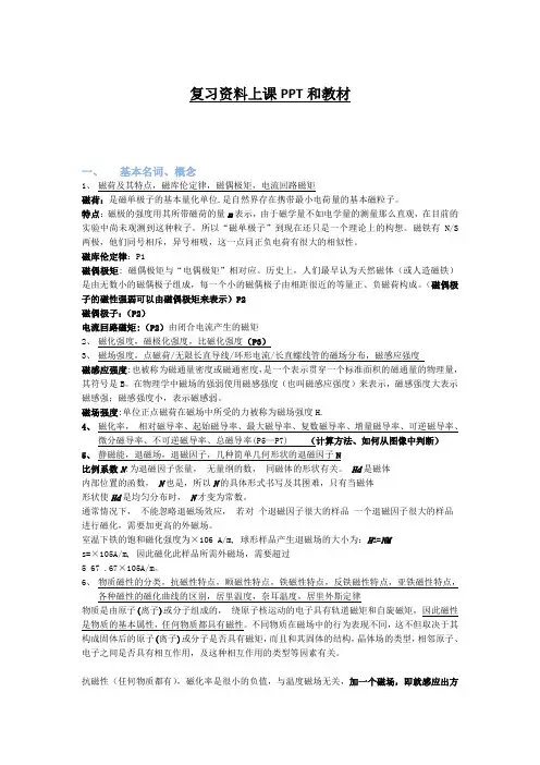 磁性材料核心复习