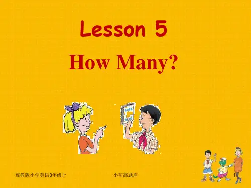 冀教版英语三起点三年级上册Lesson5HowManyppt课件4