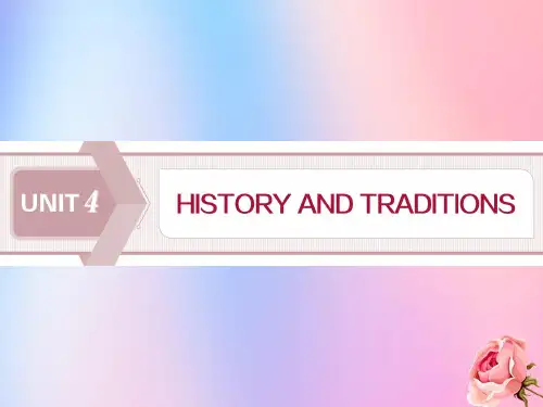 19-20学年新教材高中英语unit4historyandtraditionssectionⅠlis