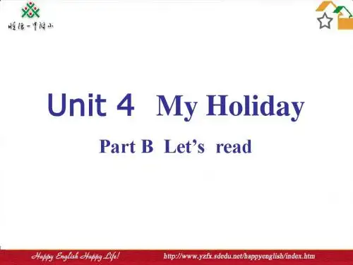 PEP 8 Unit 4 My Holiday B Let's read