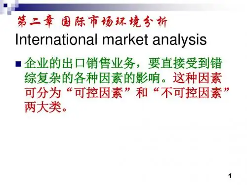 国际市场营销环境分析(东道国) 共18页PPT资料