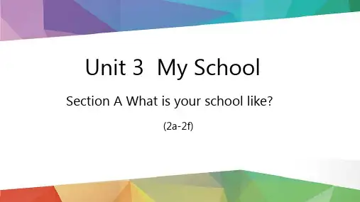 新教材人教版七年级上册英语Unit 3 Lesson 2 Section A (2a-2f)教学课件