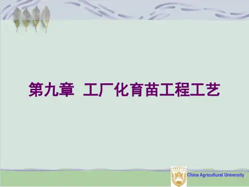 工厂化育苗工程工艺流程介绍( 46页)PPT课件