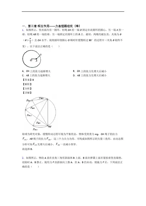 高一上册物理 第三章 相互作用——力(篇)(Word版 含解析)