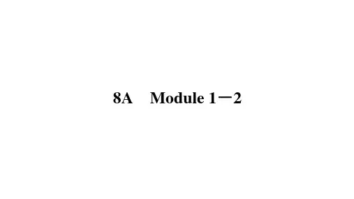 外研版英语一轮复习教材梳理课件：八年级上册Module+1-2