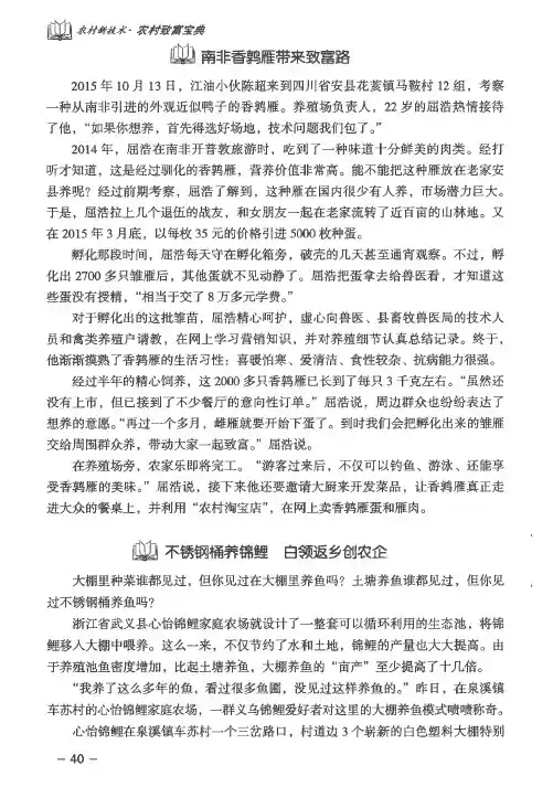 南非香鹑雁带来致富路