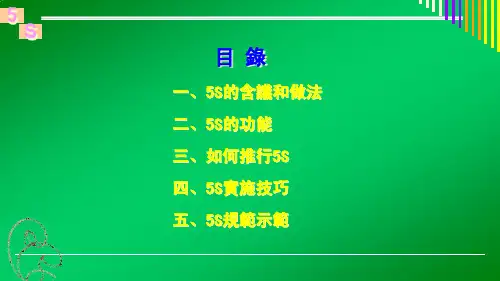 {5S6S现场管理}5S实战讲义PPT60页