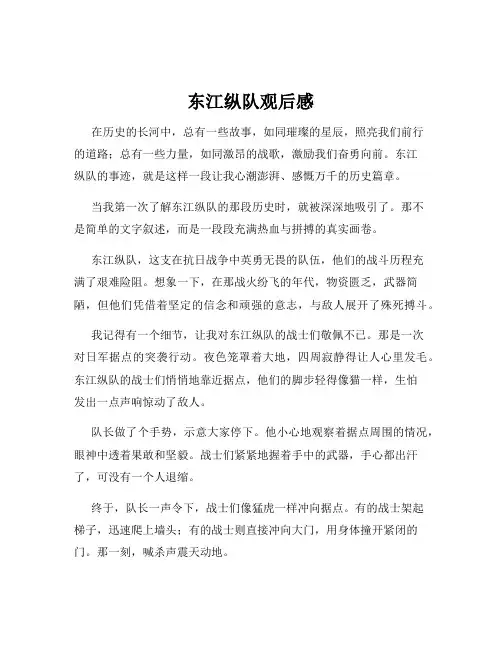 东江纵队观后感