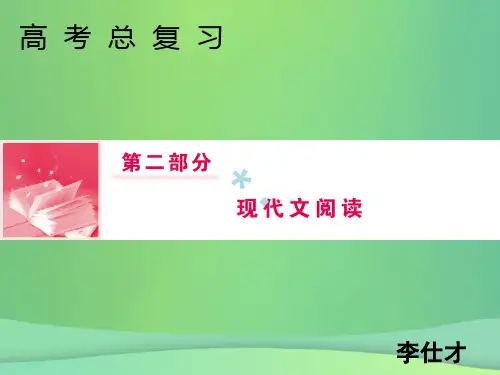 2019年高考语文总复习第二部分现代文阅读散文阅读(4)课件新人教版