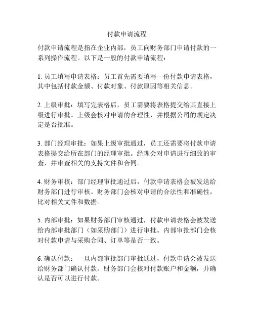 付款申请流程