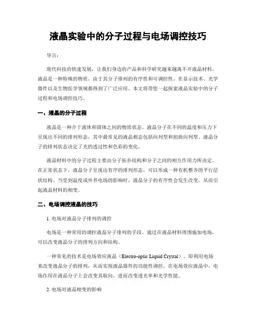 液晶实验中的分子过程与电场调控技巧