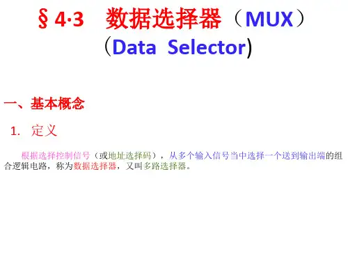 数据选择器(MUX) 数电课件
