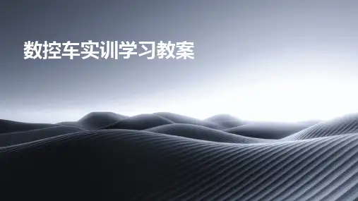 数控车实训学习教案