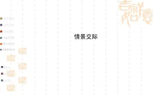 2014届高三英语名师语法专练课件情景交际(88ppt)