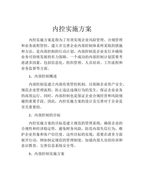 内控实施方案