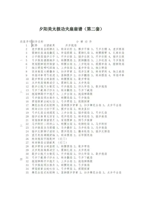 第二套太极功夫扇教学