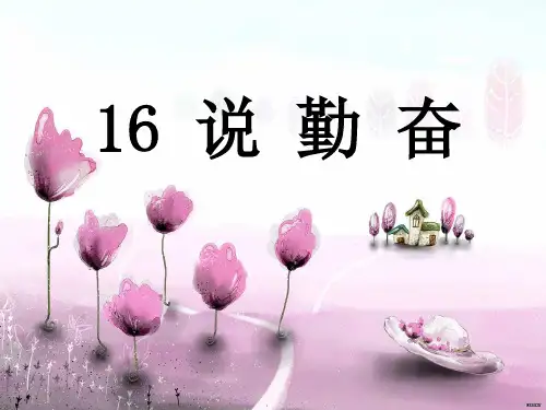 《说勤奋》ppt课件