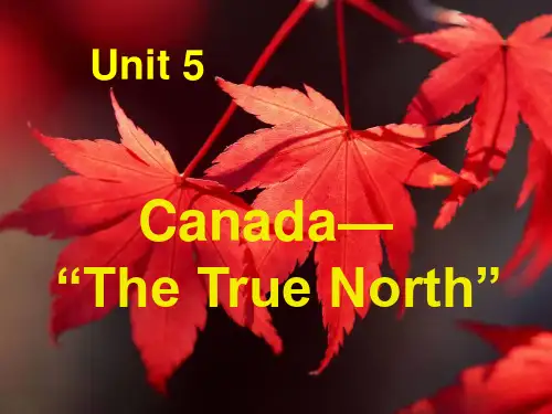 高中英语 Unit5 READING-Canada-The True North课件 