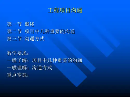 工程项目管理之项目沟通课件