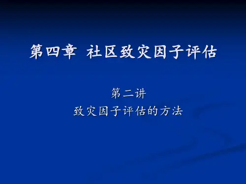 致灾因子评估的方法 ppt课件