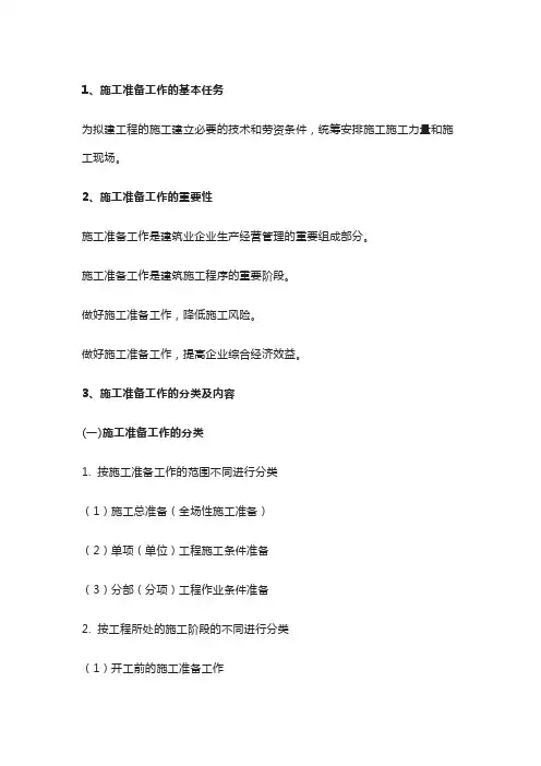 新项目工程开工前的准备工作