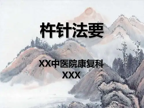 杵针法要PPT.