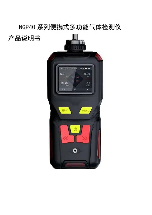 凯美特 NGP40 系列便携式多功能气体检测仪 产品说明书