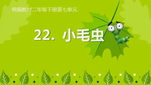 人教部编版二年级语文下册第七单元二下 小毛虫课件