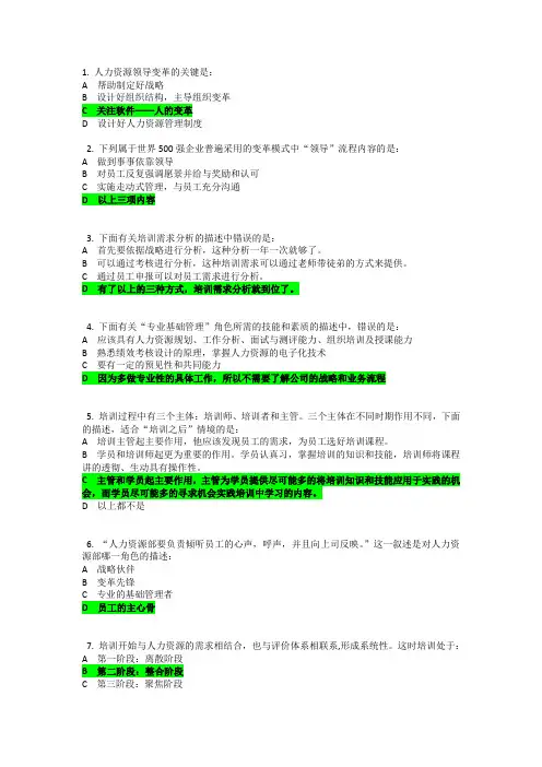 D22 如何成为高效人力资源管理者
