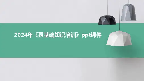 2024年《泵基础知识培训》ppt课件