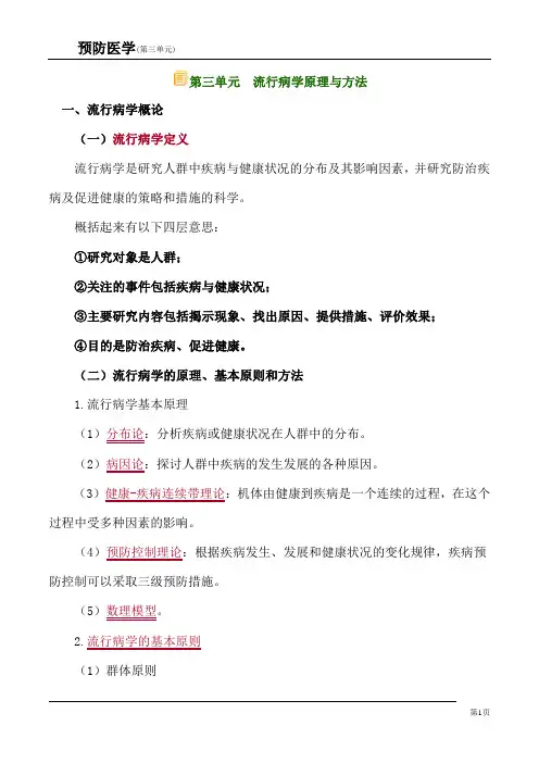 执业医师考试预防医学考点梳理-流行病学原理与方法