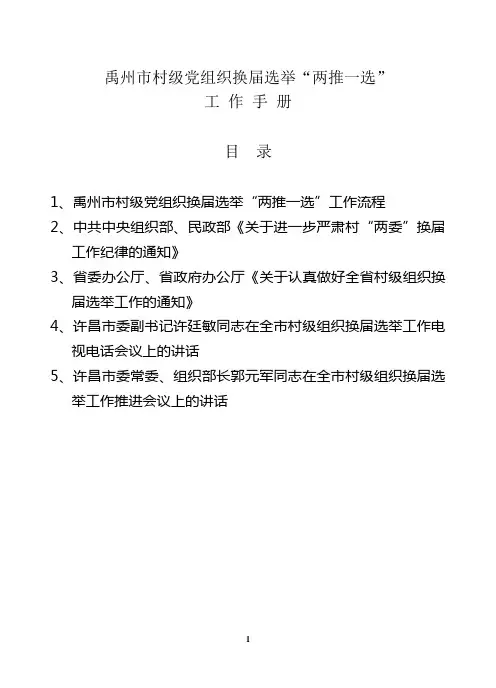 两推一选工作流程完整版