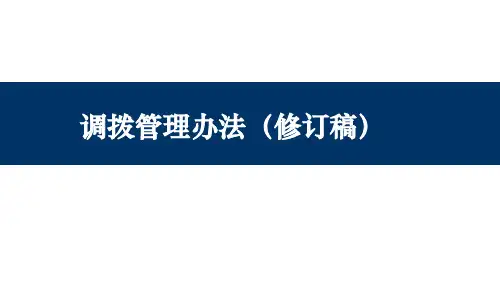 调拨管理办法