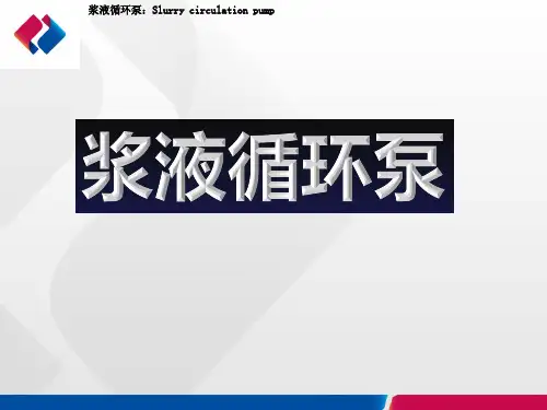 浆液循环泵