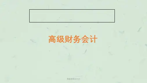高级财务会计(2)课件