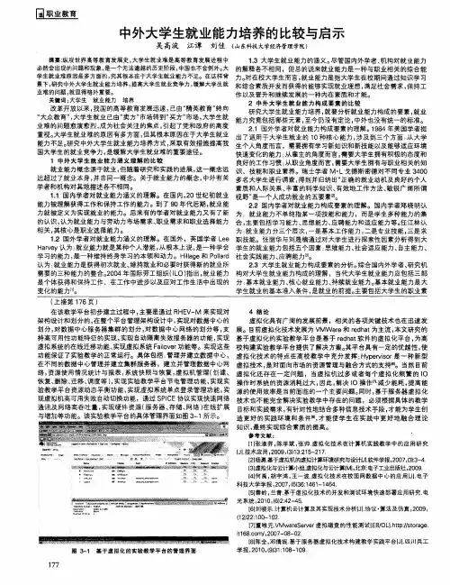 中外大学生就业能力培养的比较与启示