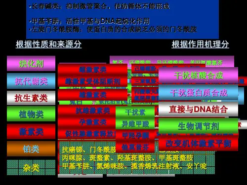 抗癌药物的种类