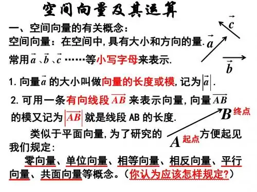 空间向量及其运算4 人教课标版精品课件