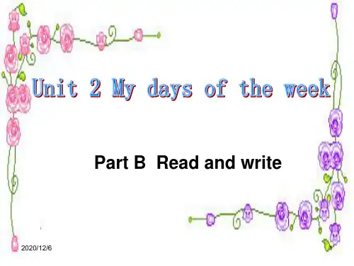 五年级英语上册Unit 2 Part B Read and write精品PPT教学课件
