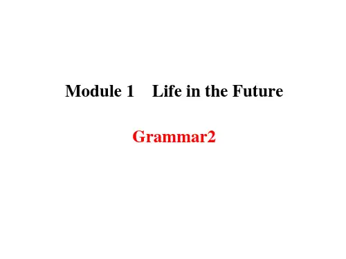 外研版必修四Unit1Lifeinthefuture语法课件