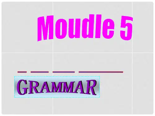 高中英语 Module5 grammar课件 外研版必修5