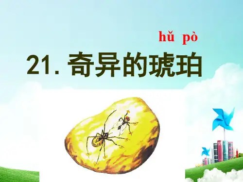 六年级上册语文课件-课文21 奇异的琥珀｜语文S版 (共12张PPT)