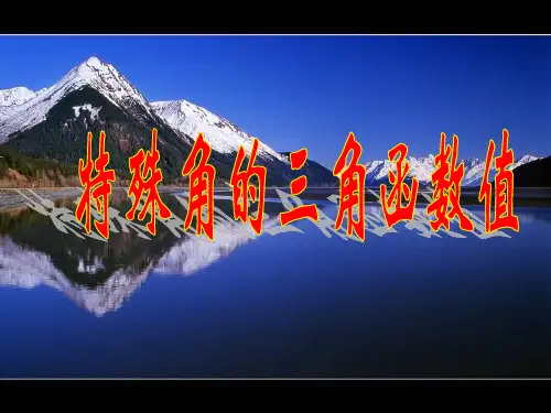 §73特殊锐角三角函数-江苏省淮安市盱眙县天泉湖初级中学苏科版九年级数学下册课件(共14张PPT)