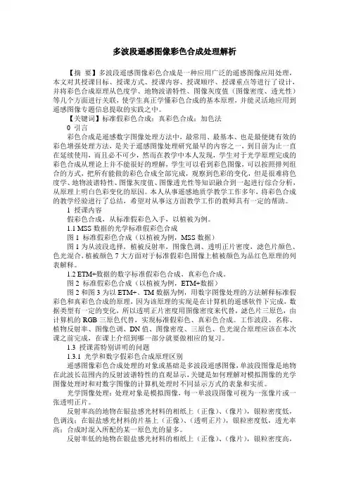 多波段遥感图像彩色合成处理解析