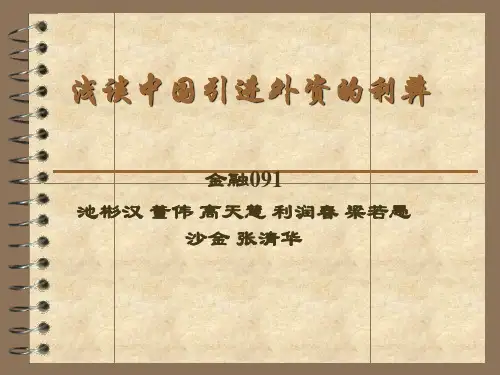 浅谈中国引进外资的利弊