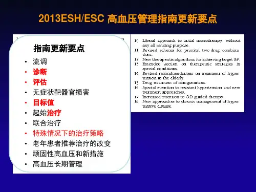 欧洲高血压指南解读_PPT幻灯片