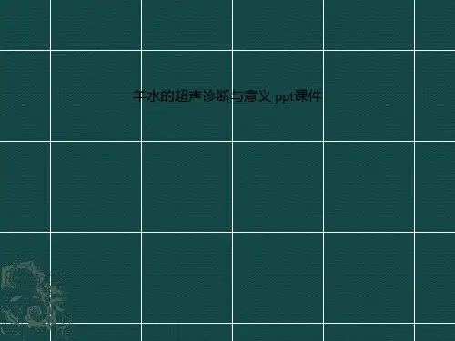 羊水的超声诊断与意义 ppt课件