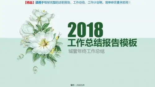 城管年终工作总结【精选PPT模板】